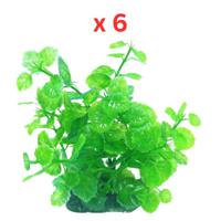 Aquarium Plastic Plant - M413-W6*H13 Cm Pack Of 6