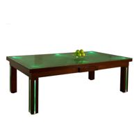 Bilijardai Pronto 2 New York Home Use Pool Table In Birch Tone 3 Finishing with Led Lights 8ft with Dining Top - thumbnail