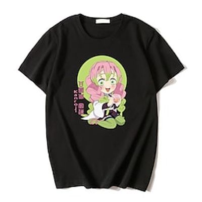 Demon Slayer: Kimetsu no Yaiba Kanroji Mitsuri T-shirt Anime Graphic T-shirt For Men's Women's Unisex Adults' Hot Stamping 100% Cotton Casual Daily miniinthebox