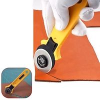 Rotary Cutter set Patchwork Roller Wheel Round Knife Leather Craft Fabrics Cloth Cutting Tailor Tools with hook up 28mm 45mm miniinthebox - thumbnail