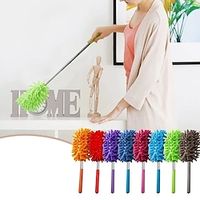 Mini Stainless Steel Retractable Chenille Dust Duster Car Dust Duster Electrostatic Dust Removal Brush Retractable FeatherDuster miniinthebox