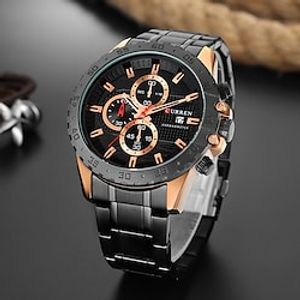 CURREN 8334 Quartz Men Watches Top Brand Luxury Casual Stainless Steel Watch Date Fashion Business Male Wristwatches Clock Male miniinthebox