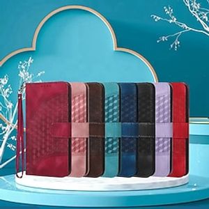 Phone Case For Samsung Galaxy S24 S23 S22 S21 Ultra Plus A54 A34 A14 A73 A53 A33 A23 A13 A72 A52 A42 A71 A51 A31 Back Cover Wallet Case with Stand Holder Magnetic with Wrist Strap Retro TPU PU Leather miniinthebox