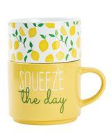 Bw 18Oz Stacking Mug & Bowl Squeeze Day Set of 2 - thumbnail