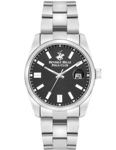Beverly Hills Polo Club Men's 2315 Movement Watch, Analog Display and Metal Strap, Silver - BP3373X.350