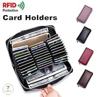 Large Capacity Women Cowhide Wallets Female Long Zipper Money Bag RFID Blocking Anti Theft Purses Phone Pocket Clutch Card Holders miniinthebox - thumbnail