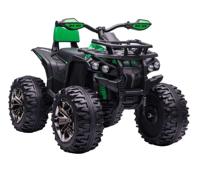 Megastar Ride On 12 V Battery-Powered Outlander ATV Quad With Wide Wheels & Back Rest Jeep For Kids - Green (UAE Delivery Only)