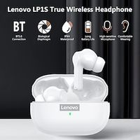 Lenovo LP1S True Wireless Earbuds Bluetooth 5.0 Headphones TWS Stereo Earphones IPX4 Waterproof Sports Headphones with Noise Reduction Technology HD call in-Ear Built-in Mic Headset miniinthebox - thumbnail
