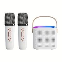 New Karaoke Machine With Wireless Microphone Portable Karaoke Speaker With LED Light, Wireless Microphone With Voice Change, Birthday Xmas Gift For Adults For Family Parties, Support TF Card(Not Included) Lightinthebox - thumbnail