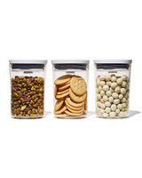 OXO 3 Pieces POP Round Mini Canister Set 600ML