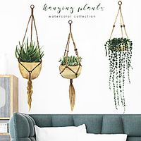 Floral Plants Wall Stickers Bedroom Living Room Removable Pre-pasted PVC Home Decoration Wall Decal 9030cm miniinthebox - thumbnail