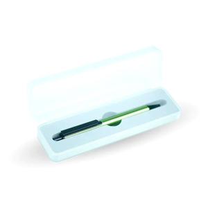 Kaco Tube Gel Pen/Green Barrel/Black Clip/0.5mm Blue Ink