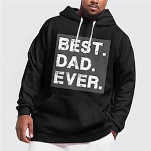 Men's Plus Size Pullover Hoodie Sweatshirt Big and Tall Letter Hooded Long Sleeve Spring   Fall Basic Fashion Streetwear Comfortable Daily Wear Vacation Tops Lightinthebox