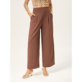Mocha Brown Slimming Straight-Leg Pants