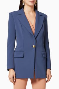 Long Crêpe Fitted Jacket