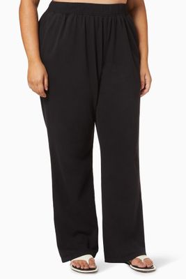 Wide Leg Sweatpants in Cotton Wide Leg Sweatpants in Cotton
