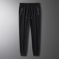 Men's Track Pants Athletic Bottoms Drawstring Elastane Summer Fitness Gym Workout Running Moisture Wicking Breathable Normal Sport Solid Colored Black  Micro-elastic  Full Length Lightinthebox - thumbnail