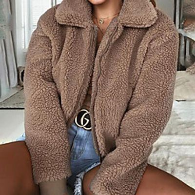 Women's Coat Street Casual Daily Fall Winter Regular Coat Regular Fit Windproof Warm Casual Jacket Long Sleeve Solid Color Quilted Blue Army Green Gray Lightinthebox