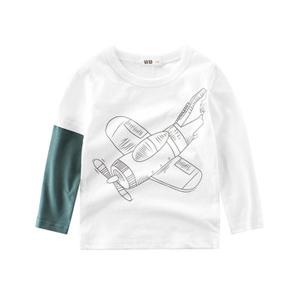 Airplane Printed Baby Boys Long Sleeve Tops