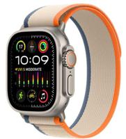 Apple Watch Ultra 2, 49mm, GPS + Cellular, Titanium Case with Orange Beige Trail Loop, M/L