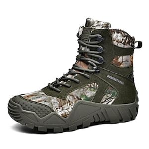 Men's Boots Plus Size Hiking Boots Winter Boots Trekking Shoes Hiking Sporty Casual Outdoor Daily PU Comfortable Slip Resistant Booties  Ankle Boots Lace-up Black Brown Rainbow Fall Winter Lightinthebox