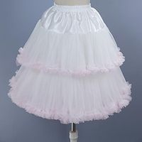 Women's Petticoat Knee-length Organza Pink Skirts Ruffle Layered Tulle Fashion Performance Casual Daily One-Size / Loose Fit miniinthebox - thumbnail
