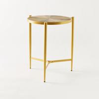 Wooden Top Accent Table - 51x51x59 cms