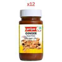 Priya Sweet Ginger Pickle In Oil 300G (Pack of 12)