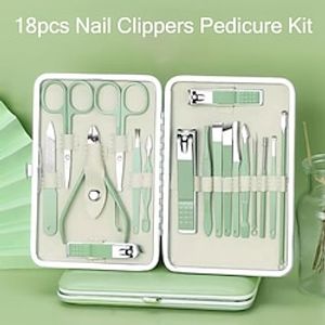 18pcs Nail Clippers Pedicure Kit Portable Nail Care Kit Professional Tools Gift For Women Lightinthebox