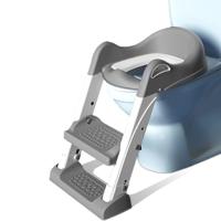 Eazy Kids Step Stool Foldable Potty Trainer Seat - Grey EZ_SFP_GY