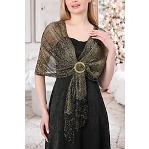 Spring And Summer New Elegant Banquet Gold And Silver Silk Multi-Color Shawl Lightinthebox