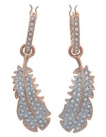 Feather Hoop Earrings – Rose Gold Plated - thumbnail