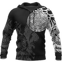 Men's Unisex Pullover Hoodie Sweatshirt Graphic Prints Print Sports  Outdoor Daily Sports 3D Print Basic Casual Hoodies Sweatshirts  Black miniinthebox - thumbnail