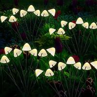 Solar Mushroom Swinging Lawn Lights 6LED/8LEDs 2 Modes Lighting Firefly Garden Light Solar Waterproof Outdoor Light Garden Walkway Landscape Decoration 1/2PCS Lightinthebox