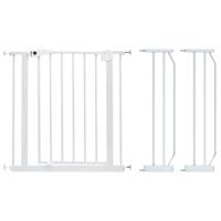 Baby Safe - Metal Safety Gate With 20cm x 2 Extension - White BS_CM_MG20WH2