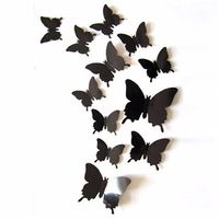 12Pcs DIY 3D Butterfly Art Wall Sticker Decals Home Room Wedding Party Decorations