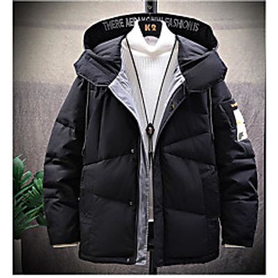Men's Padded Parka Solid Colored Black / Dark Gray M / L / XL miniinthebox Men's Padded Parka Solid Colored Black / Dark Gray M / L / XL miniinthebox