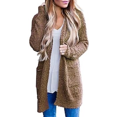 Women's Fleece Jacket Warm Sherpa Jacket Teddy Coat Open Front Winter Coat with Pocket Lightweight Fall Lightinthebox