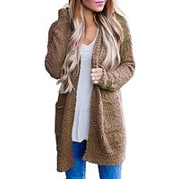 Women's Fleece Jacket Warm Sherpa Jacket Teddy Coat Open Front Winter Coat with Pocket Lightweight Fall Lightinthebox - thumbnail