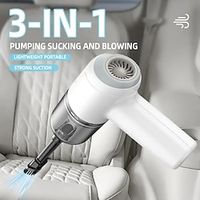 3 In 1 Multi-functional Portable WirelessWired Car Vacuum Cleaner Mini Handheld Vacuum Cleaner HomeCar Dual-purpose SuctionBlowing Integrated Lightinthebox - thumbnail
