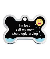 The Hillman Id Tag - Im Lost Raised Edge Large Bone dog