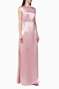 Crystal Embellished Satin Dress
