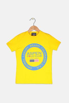 Kid Boys Graphic Print T-shirt Yellow Kid Boys Graphic Print T-shirt Yellow
