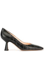 Chanel Pre-Owned diamond punch holes pointed pumps - Black - thumbnail