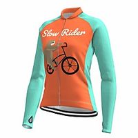 21Grams Women's Long Sleeve Cycling Jersey Spandex Orange Sloth Bike Top Mountain Bike MTB Road Bike Cycling Quick Dry Moisture Wicking Sports Clothing Apparel / Stretchy / Athleisure miniinthebox - thumbnail
