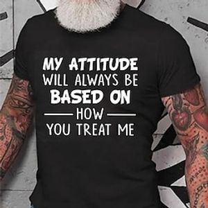 Men's T shirt Hot Stamping Graphic Letter Crew Neck Street Casual Print Short Sleeve Tops Basic Fashion Classic Comfortable White Black Dark Gray miniinthebox