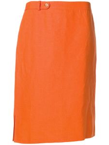 Salvatore Ferragamo Pre-Owned 1980's side slits skirt - ORANGE