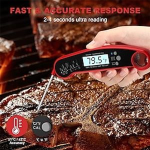 Digital Instant Read Meat Thermometer with Probe for Grilling BBQ Cooking Baking Liquids  Candy miniinthebox
