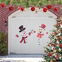 Christmas Snowman Magnetic Honeycomb Lattice Reflective Car Sticker Holiday Decoration Refrigerator Garage Sticker miniinthebox - thumbnail