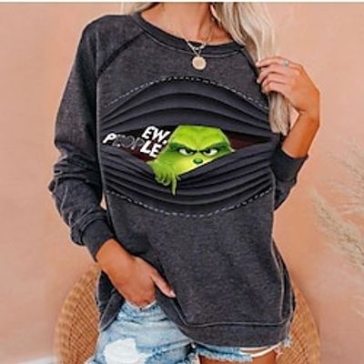 The Grinch Grinch Ugly Christmas Sweater / Sweatshirt Hoodie Print Graphic Hoodie For Men's Women's Unisex Adults' Hot Stamping 100% Polyester Casual Daily Festival miniinthebox